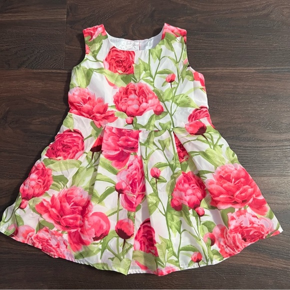 The Children’s Place Toddler 2T Girls Floral Dress Pink Peonies - Picture 1 of 9